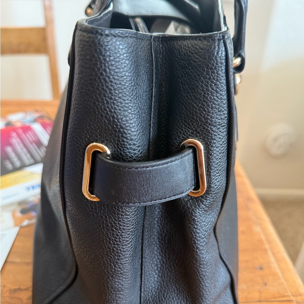 Coach Swagger Black Pebbled Leather Satchel Tote Bag - Picture 4 of 16